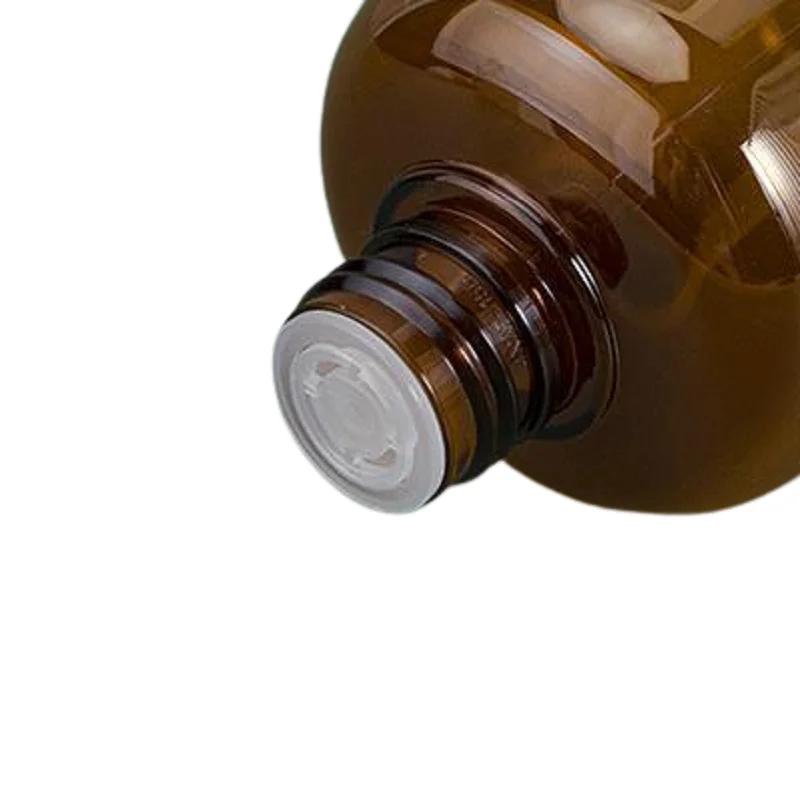 Clear Brown Plastic Bottle 100ML 200ML 300ML Black Screw Lid With Inner Plug Empty Portable Cosmetic Packaging 20Pieces