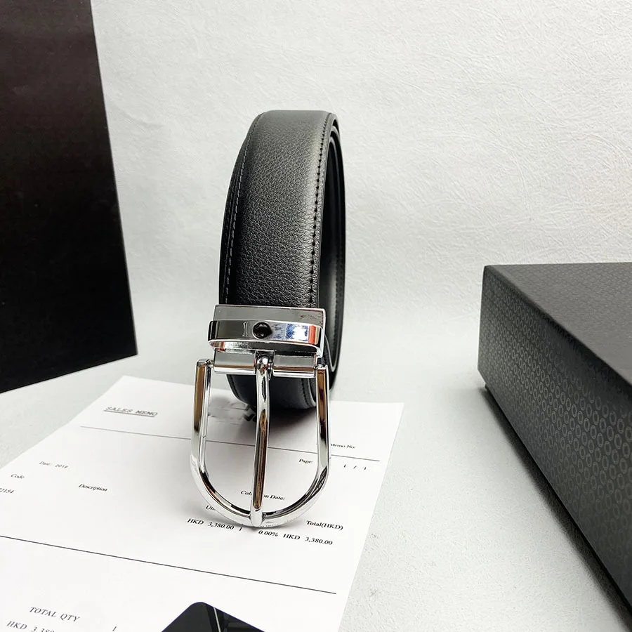 

MB Versatile Casual Fashion Men's New Belt High-end Light Luxury Belt Men's Pin Buckle Genuine Leather designer belt for men