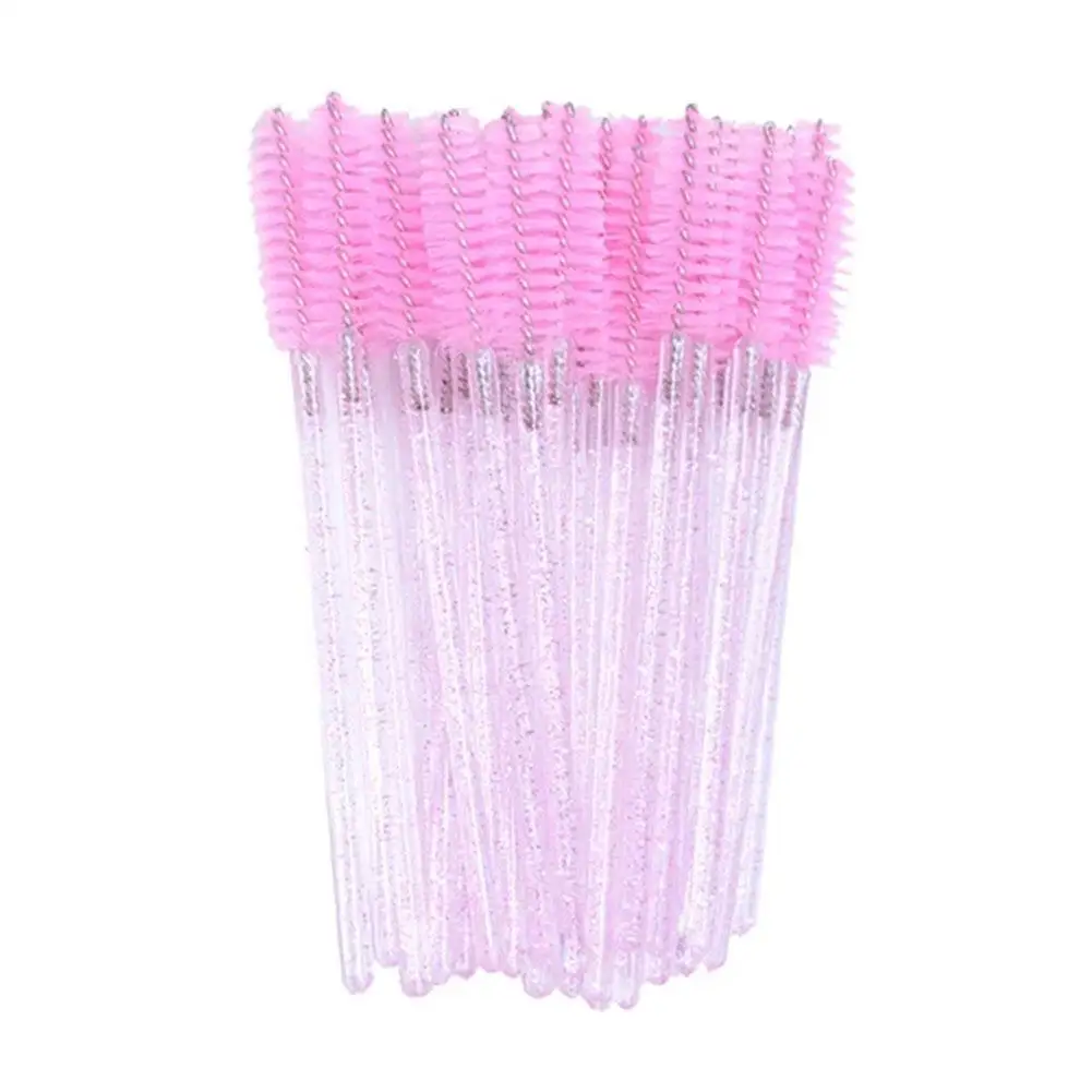 50pcs Disposable Crystal Eyelash Mascara Wands Mini Lashes Beauty Tool Crystal Professional Brush Comb Eye Makeup H3u8