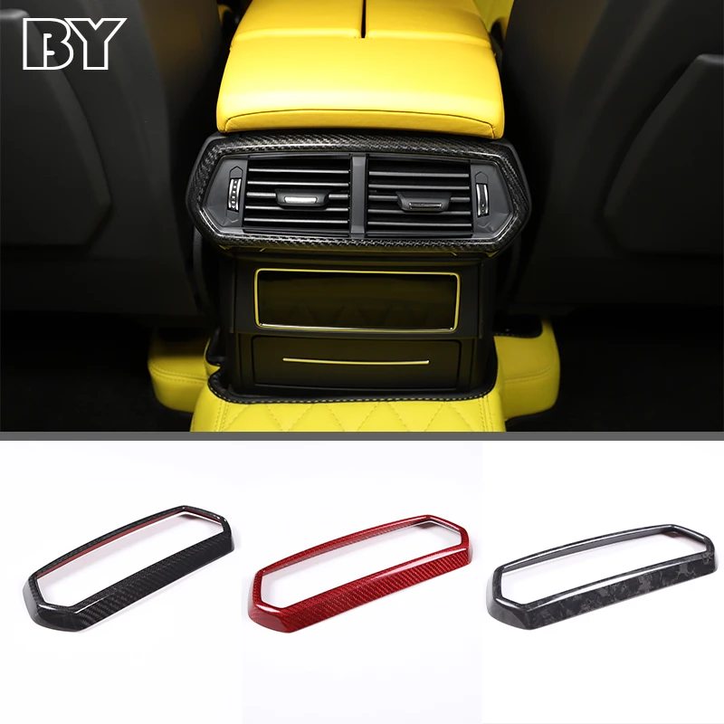 

Car Interior Armrest Rear Air Conditioner Vent Outlet Frame Decoration Cover Trim For Lamborghini URUS 2018-2021 Car Accessories