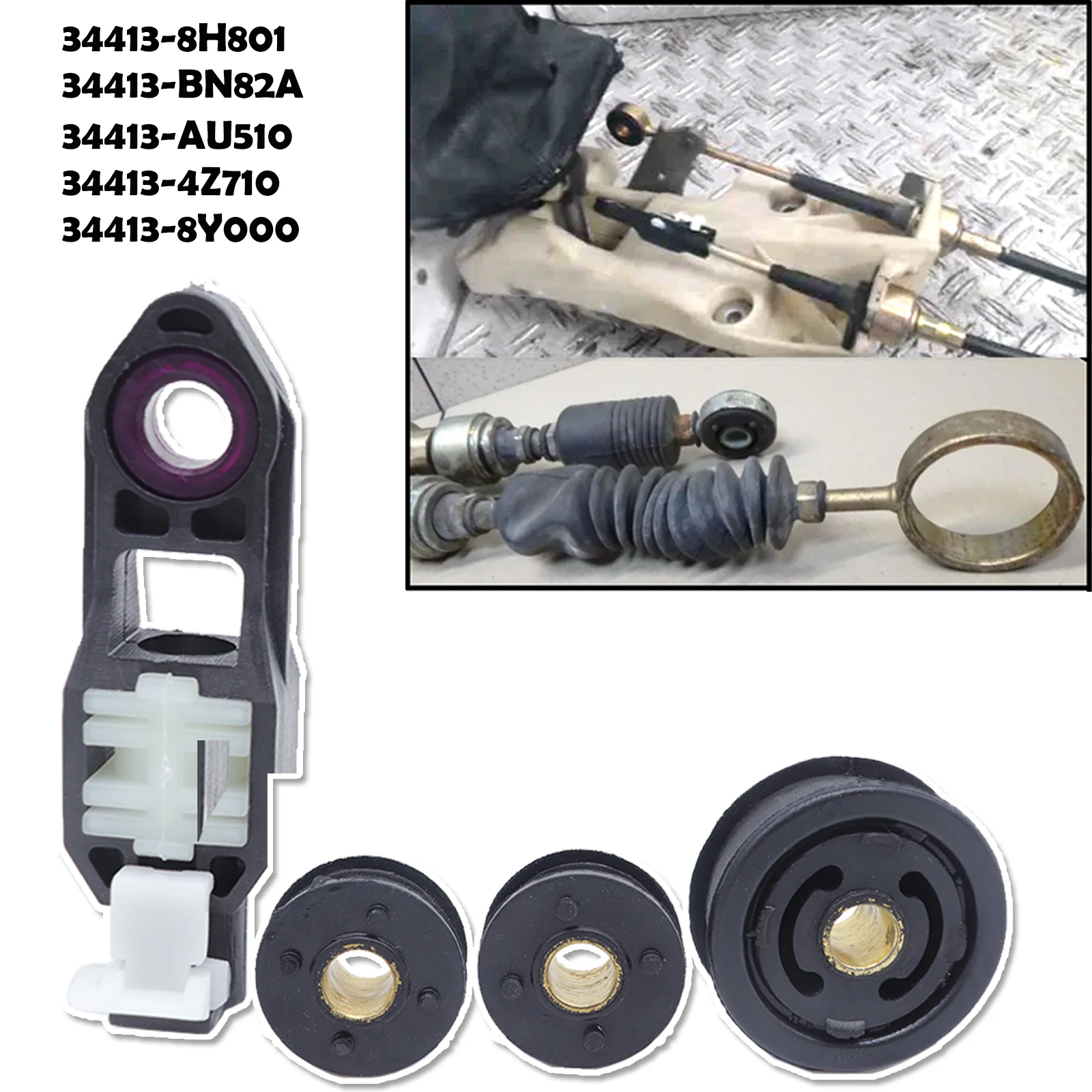 34413-8Y000 Car Manual Gear Shift Cable Linkage End Bushing For Nissan Altima L31 Sentra B15 Almera N16 X-Trail T30 Pulsar 2006