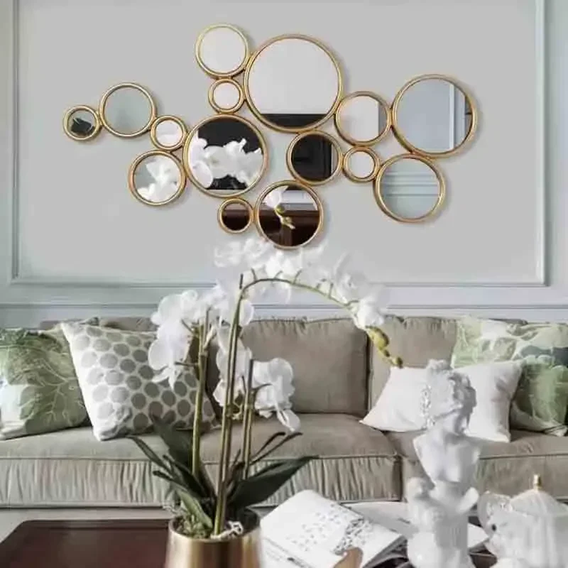 

Bathroom Aesthetic Wall Mirrors Vintage Hanging Irregular Nordic Decorative Mirror Art Small Espejos Para Maquillaje DecorationS