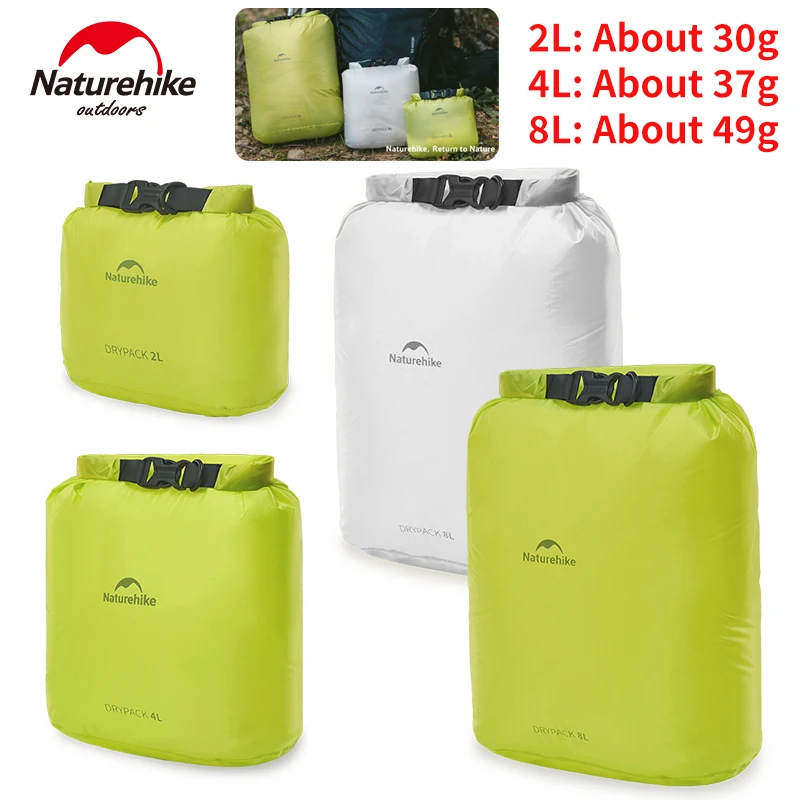 Naturehike 2L/4L/8L Waterproof Storage Bag 1 pcs Swimming Rafting Kayaking Trekking Boating Camp Ultralight Dry Bag Pack Sack