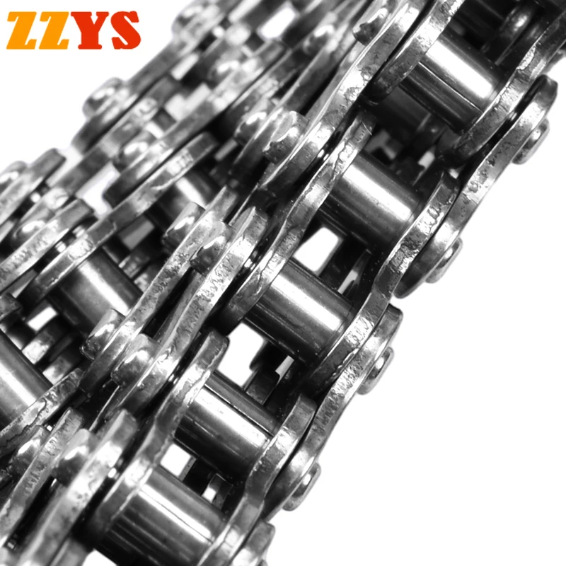 25H 100L 100Link Motorcycle Roller Chain with Spare Master Cam Stainless Steel For HONDA CB100 Super Sport XL100 XL CB 100 100CC