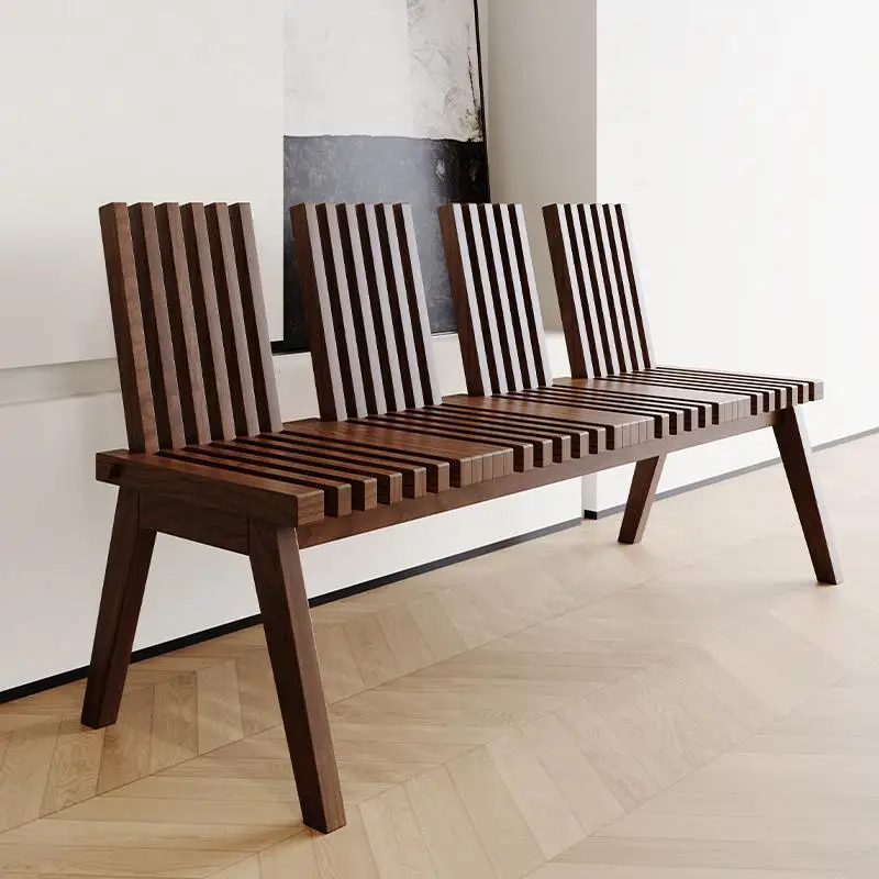 Solid wood folding bench, medieval shoe changing bench, piano solid wood restaurant bench