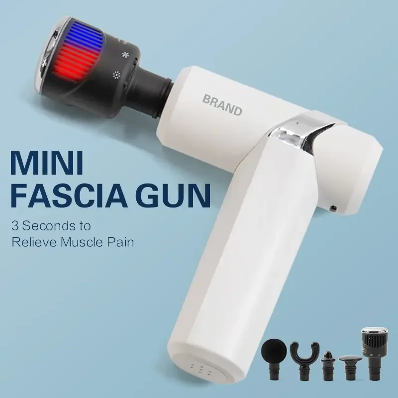 Lcd Touchscreen Charging Base Type C Massage Gun With Cool And Hot