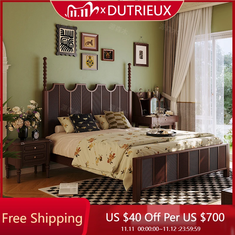 

Aesthetics Quality Bed Modern Light Luxury Frame Master Bedroom Confortable Bed Fashionable Design Wedding Muebles Furniture