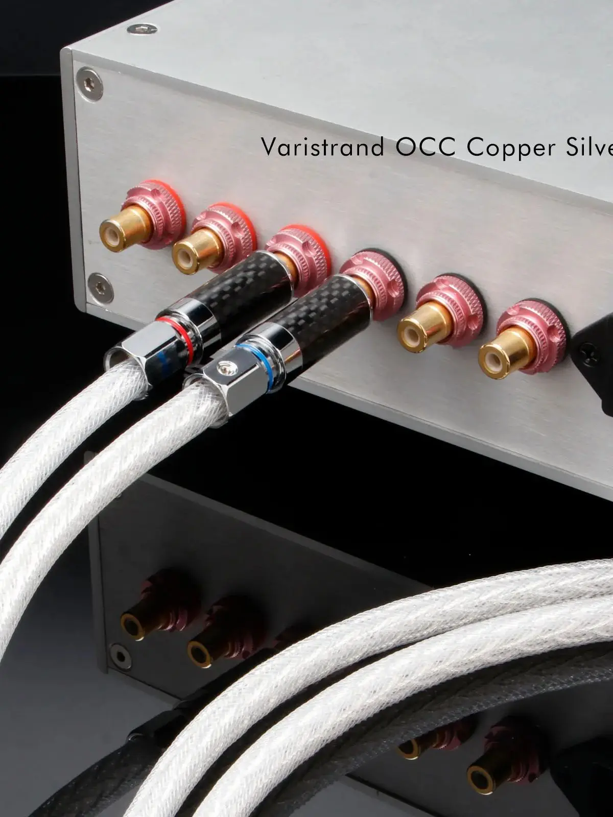 Kabel XLR 7N OCC posrebrzany, kabel symetryczny XLR do RCA z osłoną ochronną do miksera i wzmacniacza. — zdjęcie produktu 7