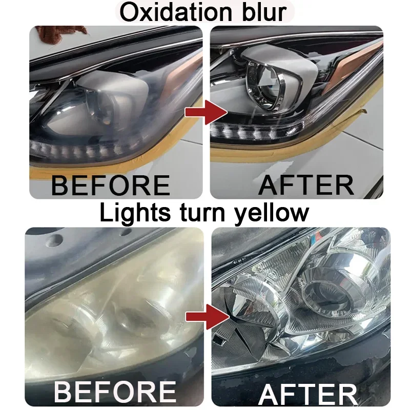 Autolichtherstellende vloeistof Verwijderen van oxidatie Vuil Draagbare koplampreparatie Polijstvloeistof voor autorekoplamprestauratie