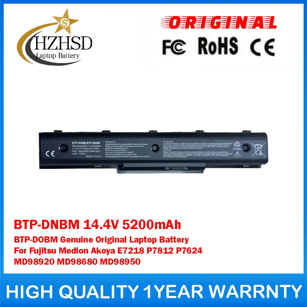 

Оригинальная аккумуляторная батарея BTP-DNBM 14.4V 5200mAh BTP-DOBM для ноутбуков Medion Akoya E7218 P7812 P7624 MD98920 MD98680 MD98950, 8 элементов