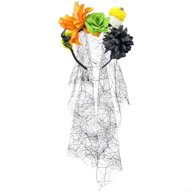 ชุดหูฟังม่านกะโหลกศีรษะที่สมจริงสำหรับงานปาร์ตี้ชุดรูปแบบการถ่ายภาพอุปกรณ์ประกอบฉาก H7EF