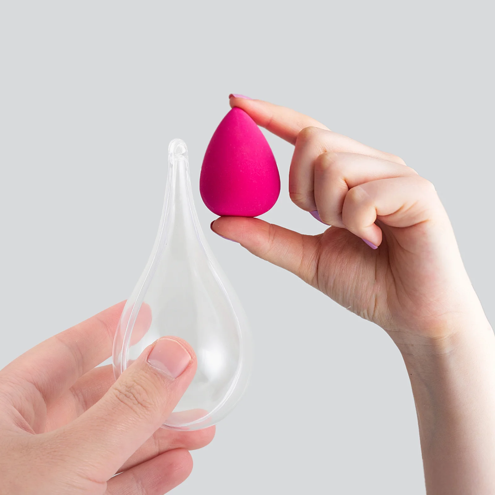 

10Pcs Transparent Teardrop Shaped Boxes Durable Acrylic Display Container for Jewelry Storage and Holiday Decorations