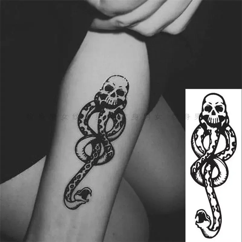 

Harries Potters Dark Arm Personalized Tattoo Sticker Voldemort's Snake Staff Movie Peripherals Cool Tattoo Stickers Toys Gifts