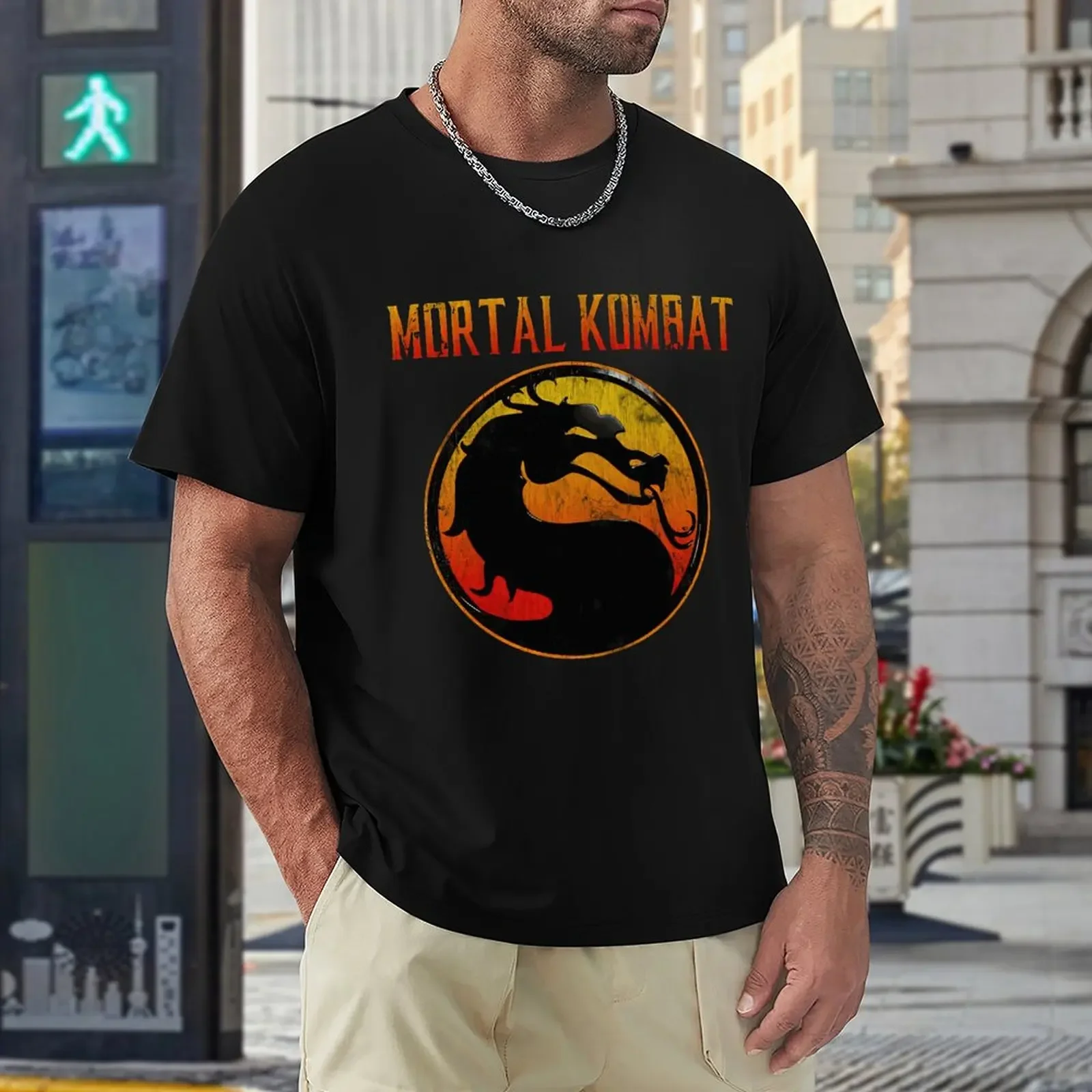 2024 Fashion Graphic Tshirts Cartoon Anime Vintage Mortal Kombat T Shirts Short Sleeve Casual Men 100% Cotton T-shirt Tee Tops