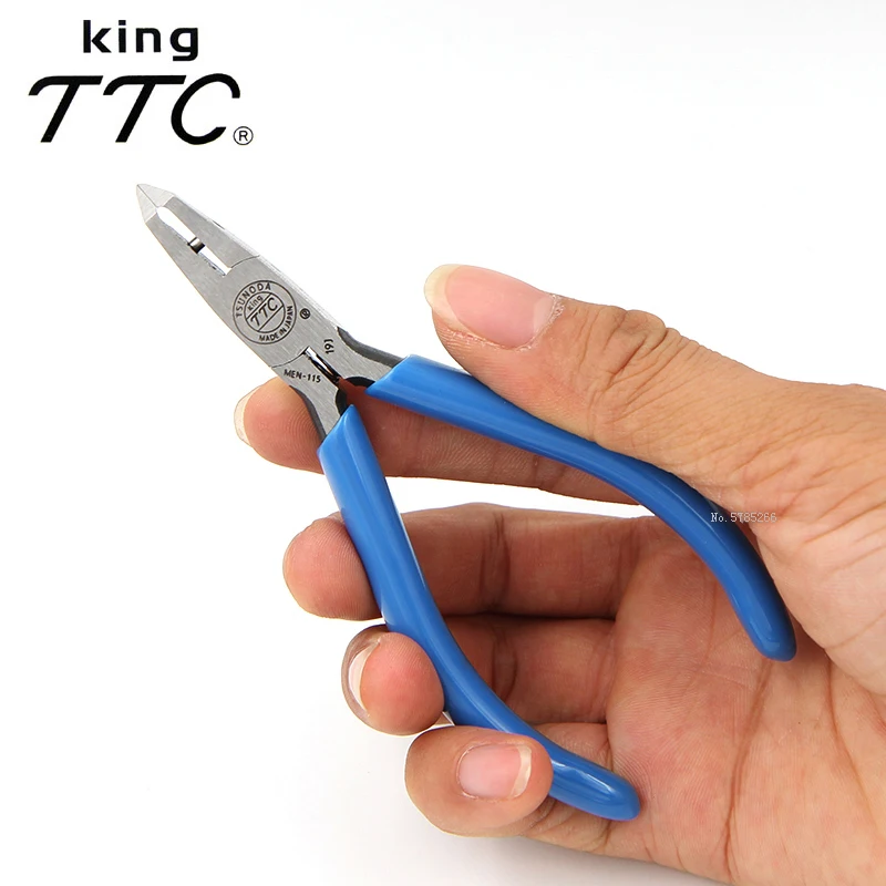 Japan TTC Kakuda Model Plastic Nozzle Cutting Pliers 5 Inch Imported Tip Diagonal Pliers 45 Degree Bevel Angle MEN-115