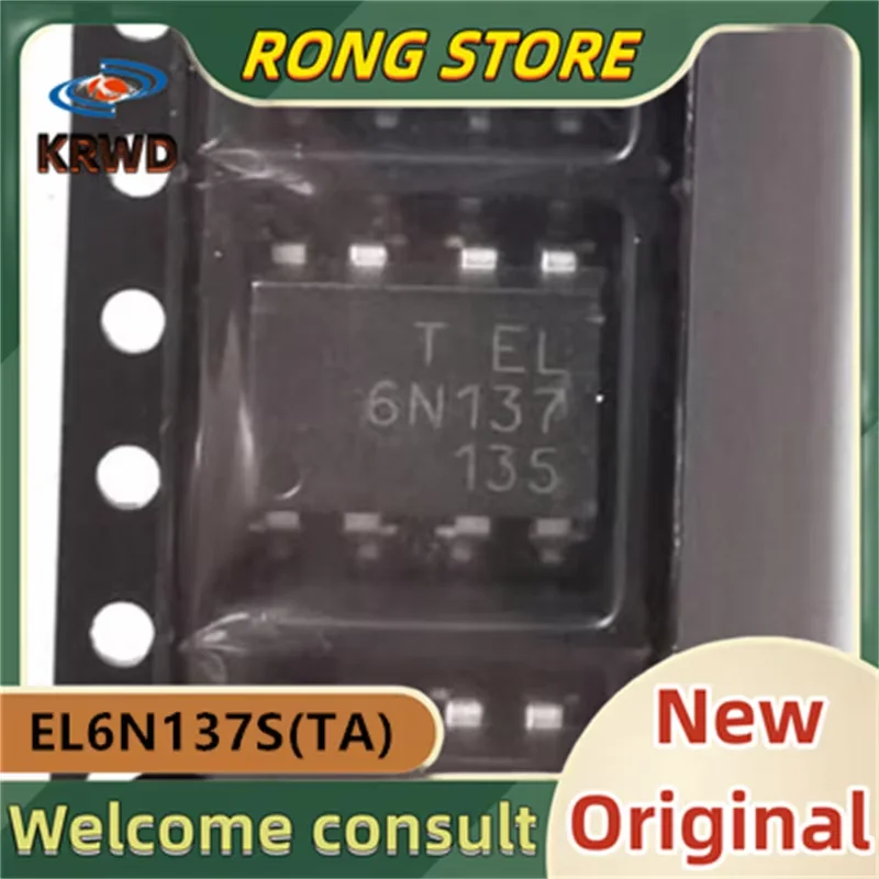 

(50PCS/100PCS) 6N137 EL6N137S(TA) EL6N137S SOP-8 EL6N137S-TA New and Original Chip IC