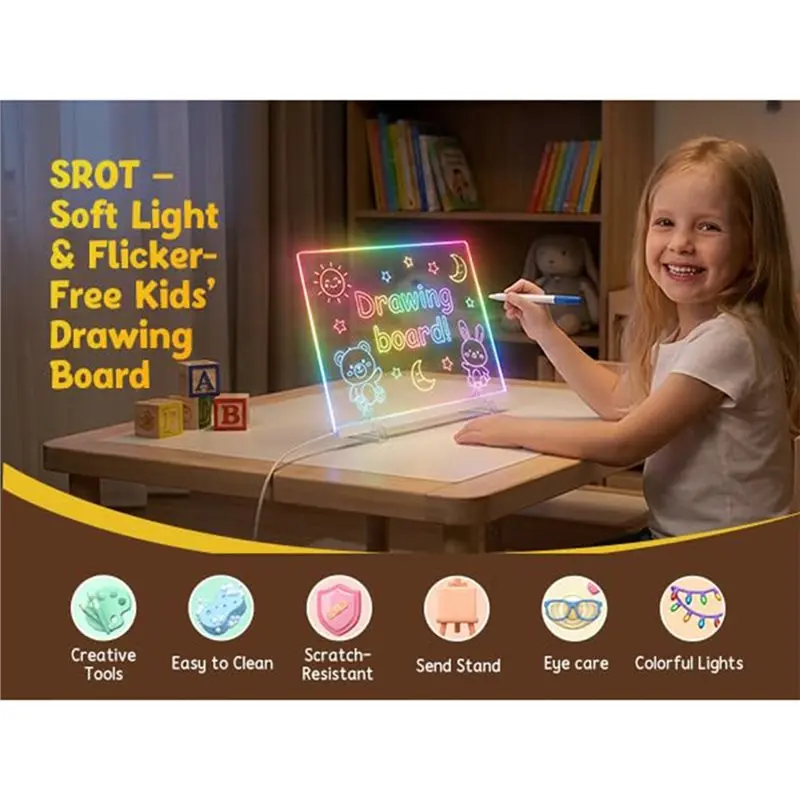 B03B-Led Drawing Board For Kids - Flicker-Free LED Note Board