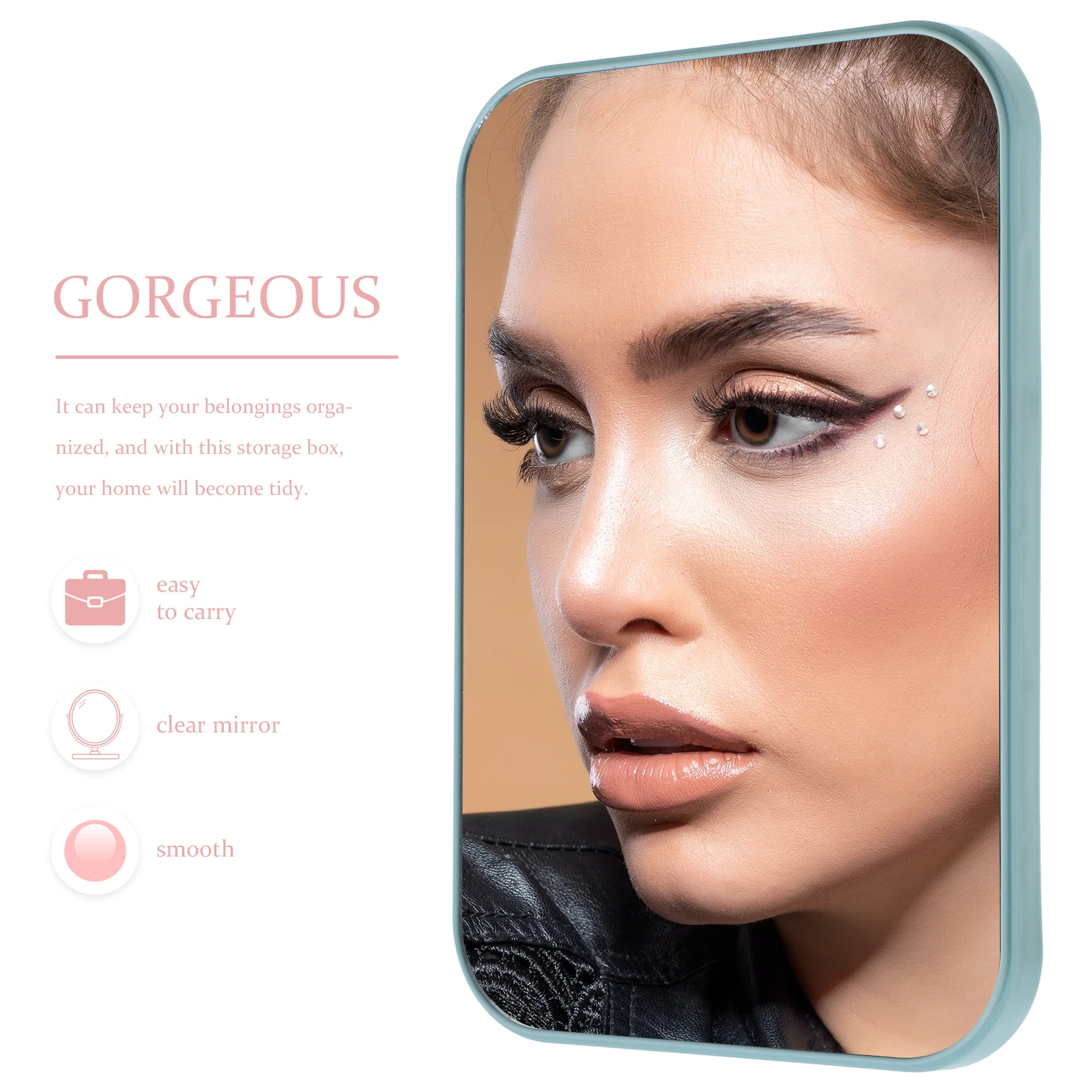 

Compact Foldable Makeup Mirror Portable Desktop Mirror for Women Professionals Space Saving Travel Essential