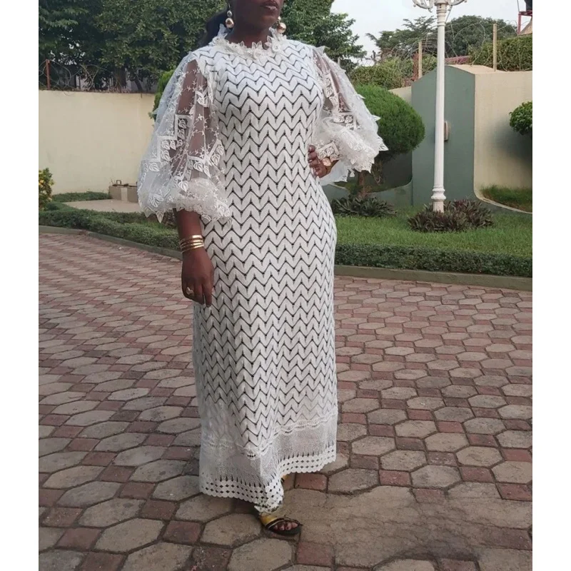 

2.Африканские платья для женщин, традиционная африканская одежда, Дашики, Анкара, платье, абайи, мусульманский кафтан, длинное платье макси