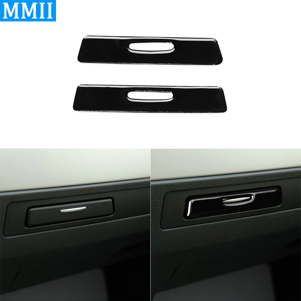 For Bmw 3 Series 2005-2012 e90 e92 e93 Piano Black Cup Holder Plastic Cover Trim Car Interior Accessoriers Decoration Sticker