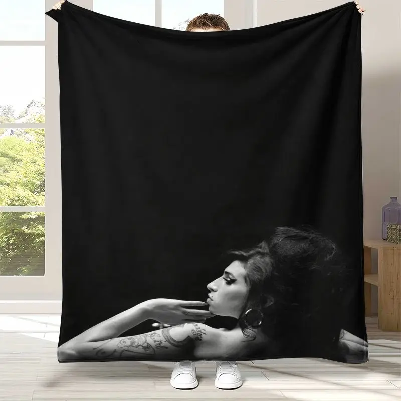 Amy Winehouse Music Singer Soft Flannel Throw Blanket,Cozy Warm Blanket for Bed,Sofa,Living Room,Picnic,Camping,Home Decor,Gift