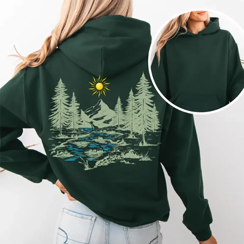 Nature Hoodie Mountain Hiking Gift Granola Girl Y2K Sweater Camping Sweatshirt For Outdoor Lovers Cottage Core Clothing