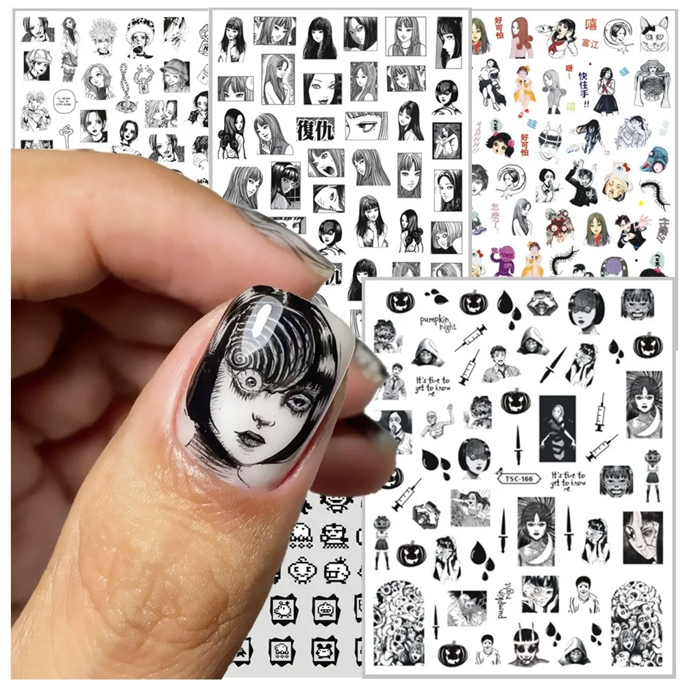 

TSC-107 Tomie Jujutsu Kaisen 3d Nail Art Stickers Decal Slider Template Diy Nail Tool Decorations