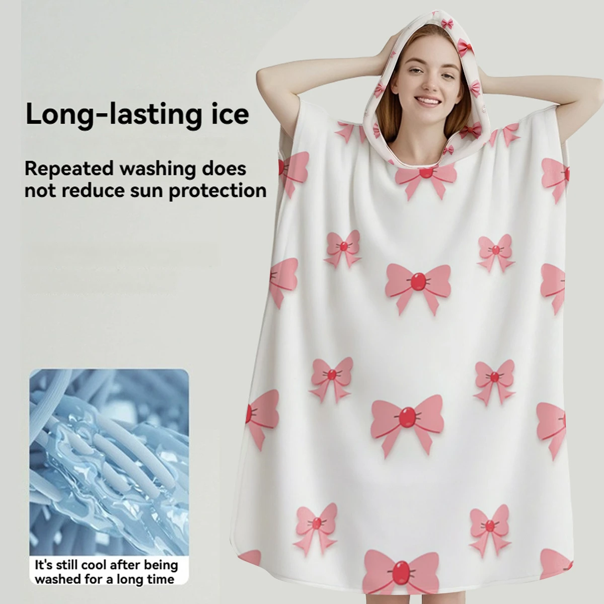 Super Fine Microfiber Hooded Beach Towel That Is Washable, Ultra-Soft, Comfortable, Quick-Drying, And Skin-Friendly. Perfect