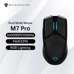 Machenike M7 Pro Gaming Mouse USB Wired 2.4GHz Wireless Mouse PAW3395 26000DPI 650IPS 7 Button 74g RGB For Laptop PC Mouse Gamer