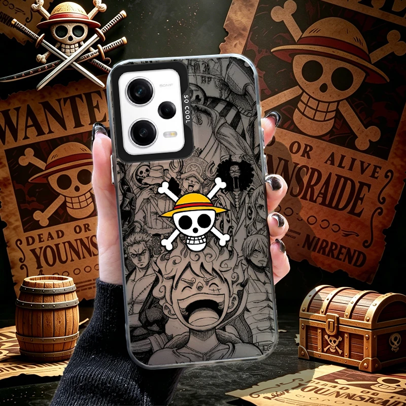 Hot Anime ONE PIECE Luffy Protector Phone Case for Xiaomi Redmi Note 15 14 13 12 10 9 Pro Plus 4G 5G 12S 11S 10S  9S Matte Cover