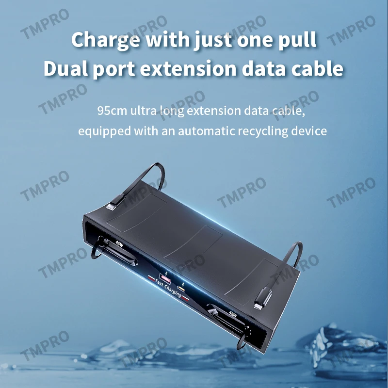 45W PD QC Fast Charging Dock USB Type-C Hub for Volkswagen Touareg Center Console Car Interior Modification Accessories