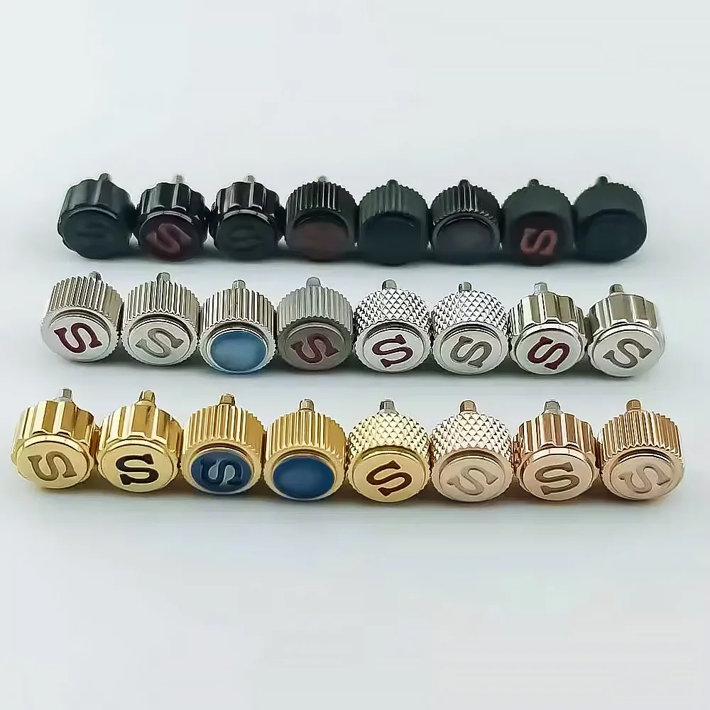Screw-in Case Replace High Quality Watch Crown Engraved Signed 'S' fits N h35 Nh36 movement 3 Style