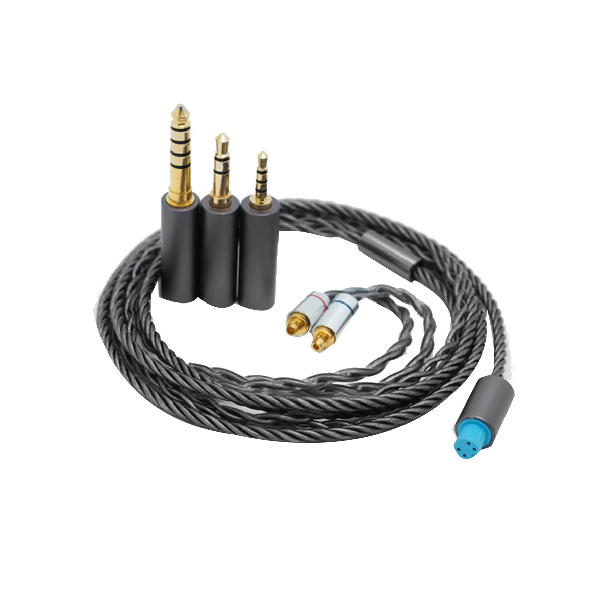 アップグレードケーブル3in1シルバーメッキie300 ie600 ie900mmcxブラックグレー用