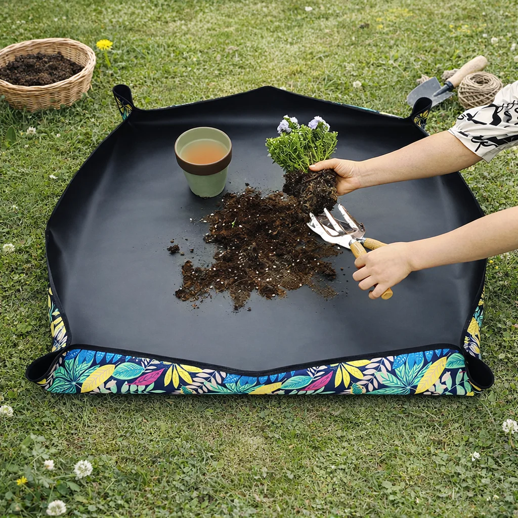 Multifunction Waterproof Potting Mat Reusable Indoor Gardening Pad for All Purpose Use in Soil Mixing Seed Planting Repotting