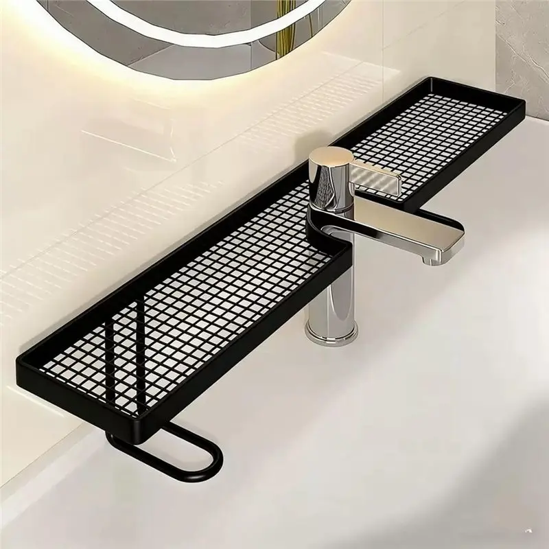 Hot Sale-Sink Organizer Rack,Faucet Storage Shelf, Washbasin Shelf, Organizer, Space-Saving Bathroom Countertop Organizer