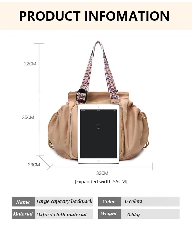 Multifunktionaler Damen-Rucksack, Reise-Organizer, Wickeltasche, große Kapazität, Umhängetasche zum Stillen, Umhängetasche für Schwangere – Detail 2