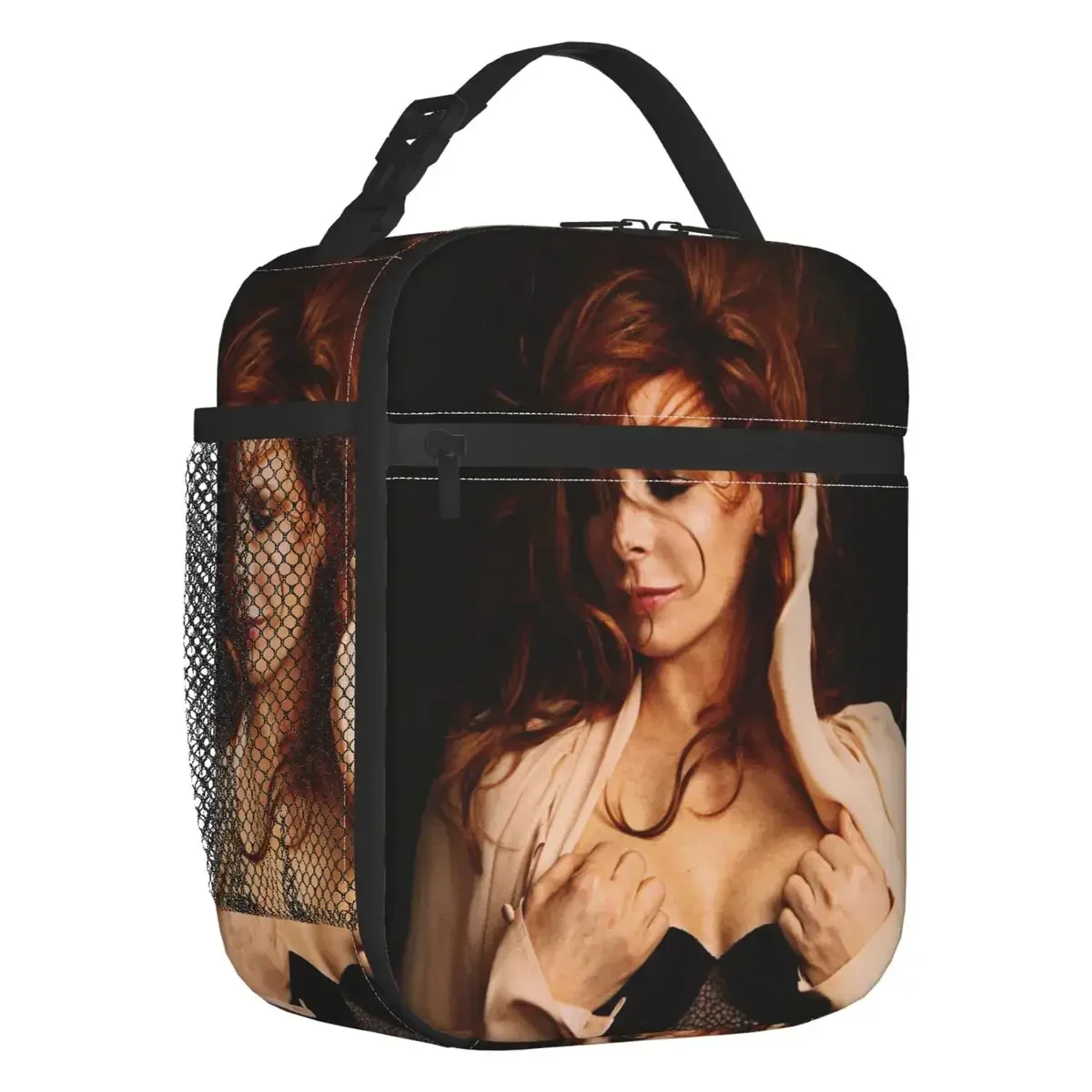 Lovely Mylene Farmer Insulated Lunch Bag for Women Leakproof French Singer Thermal Cooler Lunch Box Kids School Children