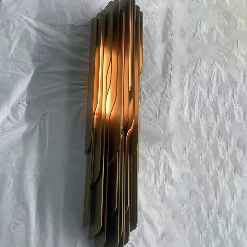 Декоративный настенный светильник Yihao Gold для спальни, отеля, прикроватный, из латуни, для фоновой подсветки стен