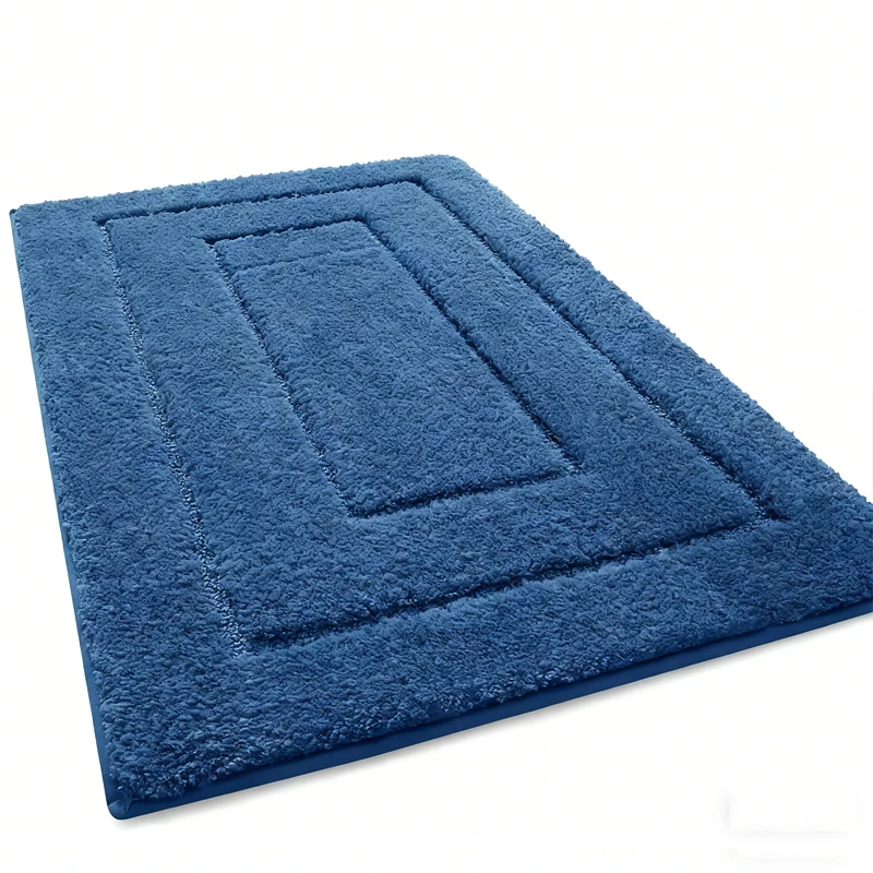 Homaxy – tapis de salle de bain en velours à Double cadre, tapis de sol d'intérieur antidérapant, piège à saleté, absorbe l'eau, tapis de salle de bain confortable