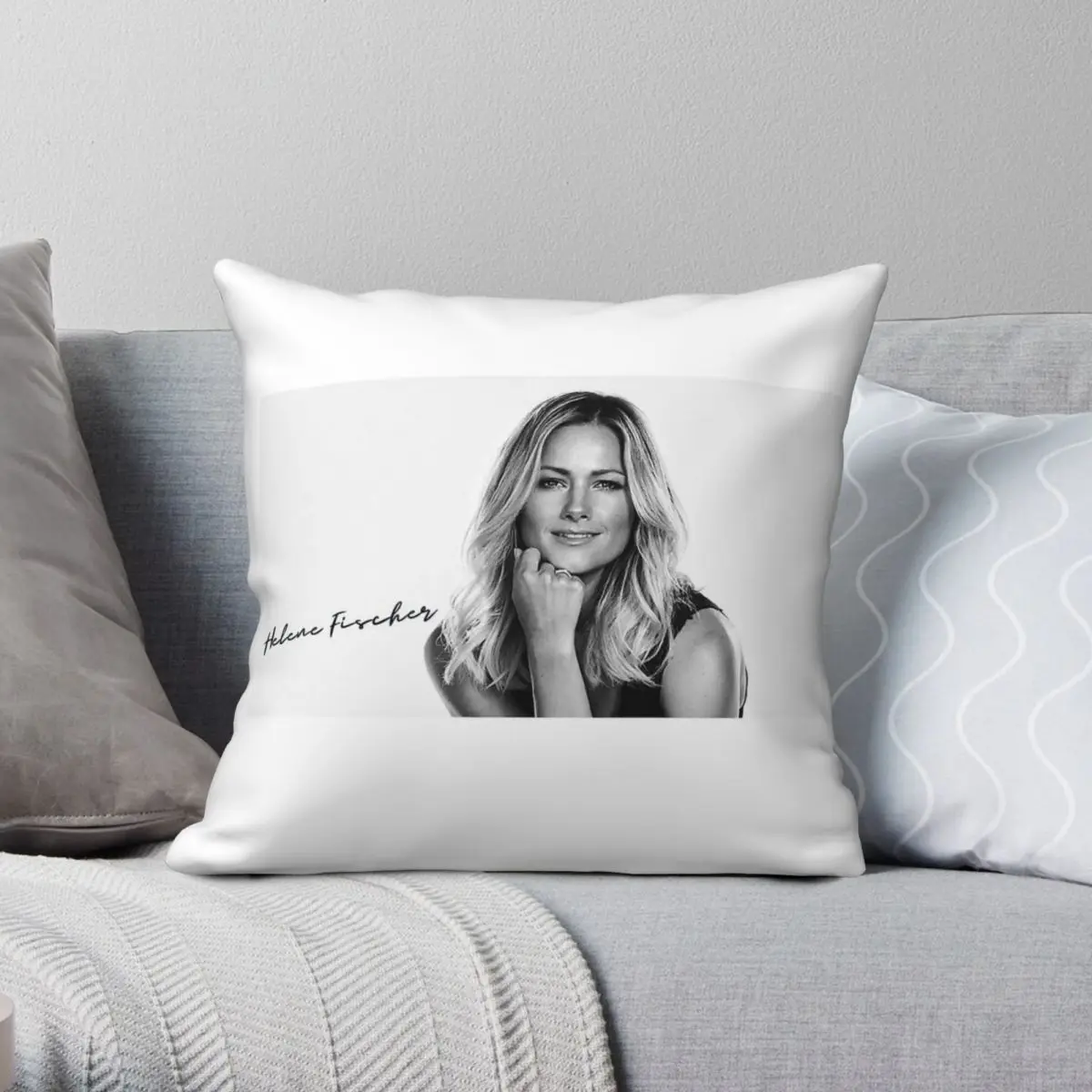 

Helene Fischer Square Pillowcase Polyester Linen Velvet Creative Zip Decorative Pillow Case Room Cushion Cover Wholesale