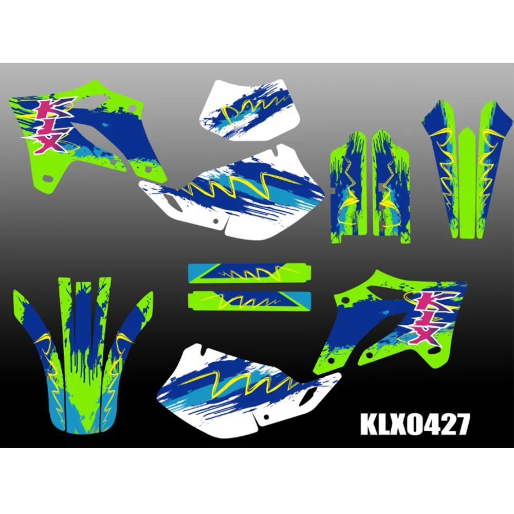 For Kawasaki 250 KLX 2004-2007 Graphics Stickers Backgrounds Decals kits For Kawasaki KLX250 KLX-250 2004 2005 2006 2007