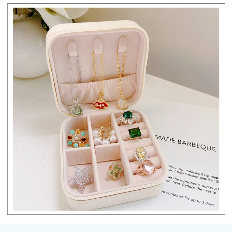 

Jewelry Storage Box Travel Portable Jewelry Box Small Ring Packaging Jewelry Box Storage Containers Make up Organizer