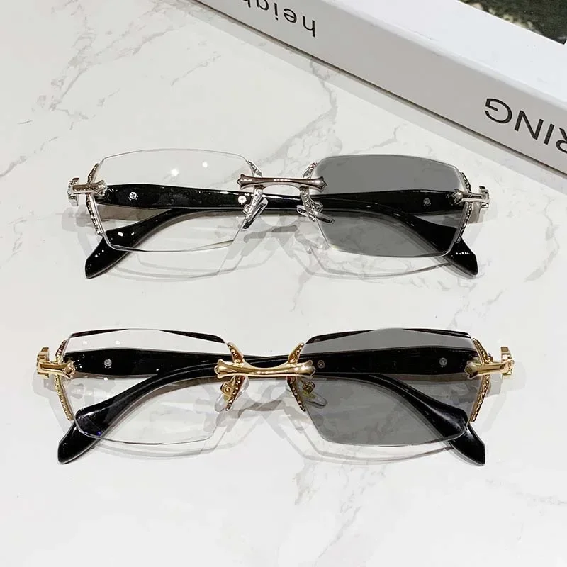 Photochromic Glasses for Women Male Vintage Outdoor Color Changing Anti-UV Sunglasses Finished Presbyopia Eyewear 0 To +4.0