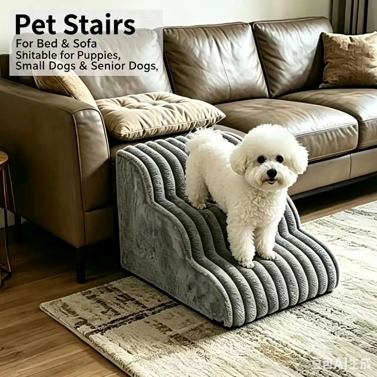 plush-dogs-ladder-with-35°-slope-ramp-non-slip-high-resilience-sponge-steps-bedside-pets-stairs-ramp-puppy-supplies-accessories