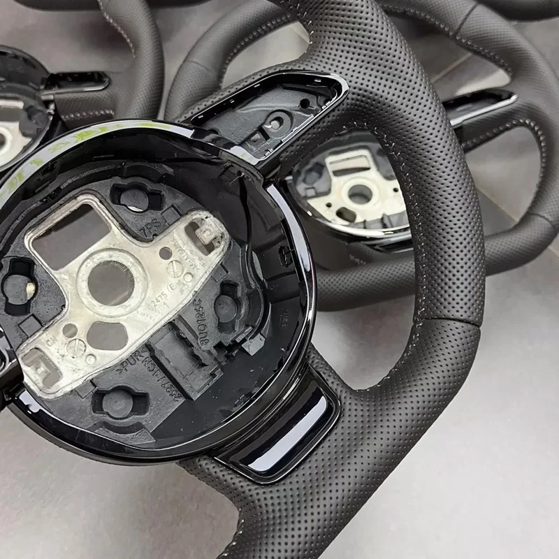 Conjunto de campaña para volante de fondo plano, totalmente perforado, para Audi A3, A4, A5, S4, S5, Q3, Q5, Q7