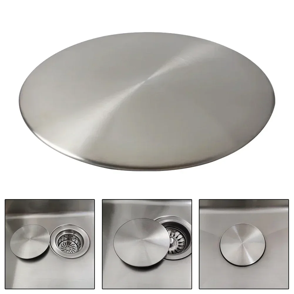 185MM Sink Drain Cover Basin Drain Stopper Sewer SUS304 Stainless Steel Jumbo Waste Lid Sink Bowl Home Improvement Accessories