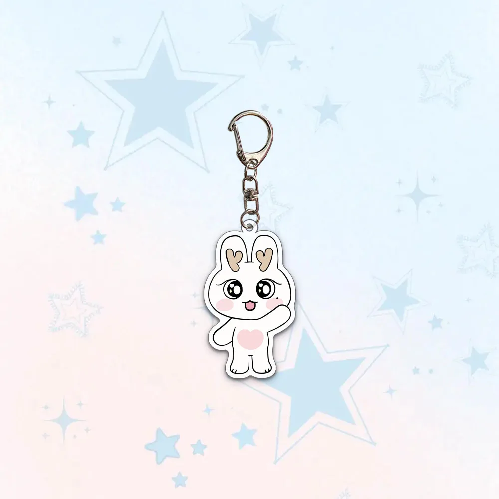 1/6個 Kpop NMIXX アクリルキーホルダー スリウン ジウ ベイ 漫画フィギュアキーリング バッグキーデコレーション ヘウォン リリー キュジン ファン記念品ギフト