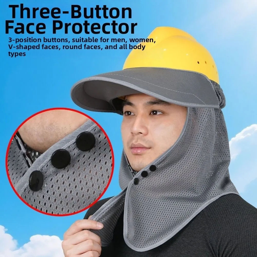 Breathable Hard Hat Sun Shield UV Protection Mesh Safety Helmet Sunshade Block The Sun Universal Neck Protection Sun Shield