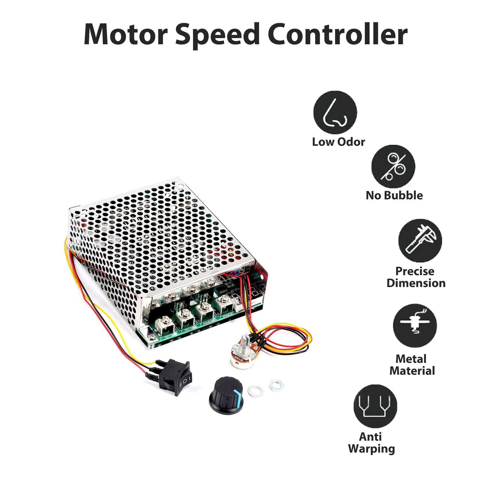 

A43M DC 10-55V 100A 3000W Motor Speed Controller Reversible PWM Control Forward and Reverse Controller