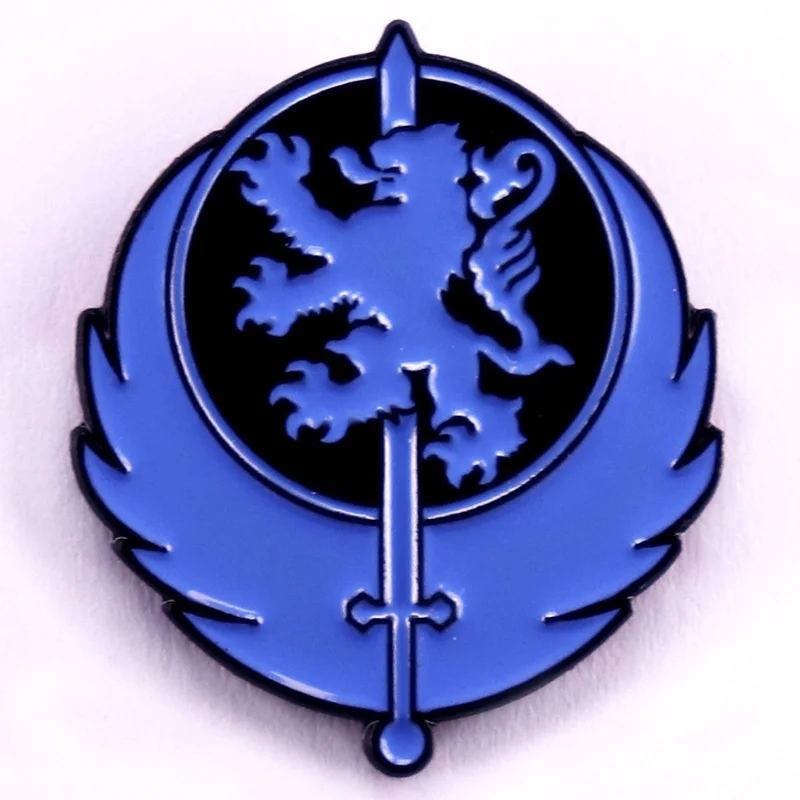 دبوس مينا كبرياء ليون ، شارة شعار لعبة floout ، مجوهرات ألعاب آر بي جي ، هدية Geek Nerdy #1